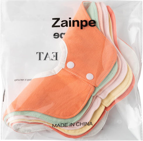 6Pcs 360 0 12 Zainpe Rotate Baby Bibs Waterproof Snap Cotton Baby Bib Absorbent Feeding Burp Cloth for Infant to Months