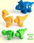 26 Coogam Matching Letters Fine Motor Toy, PCS Double-Sided ABC Dinosaur Alphabet Match Game with Uppercase Lowercase