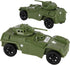 TimMee RECON PATROL Armored Cars, OD Green Plastic Army Men Scout Vehicles