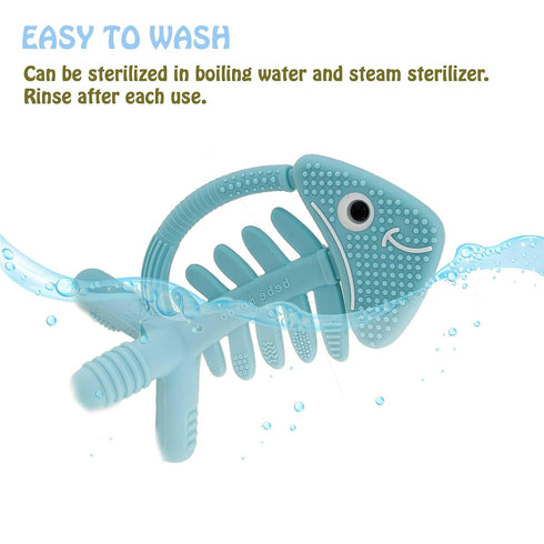Fish-Themed Baby Crinkle Book - Teething Toy for Infants