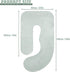55/58 Inch TANOFAR Pregnancy Pillow Cover J Shaped(ONLY Pillowcase), Super Soft Pillowcase Replacement Cover