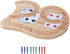 GSE Wooden 3-Track 29 Cribbage Board Game - Classic Three-Person Cribbage for Kids Adults Family Games