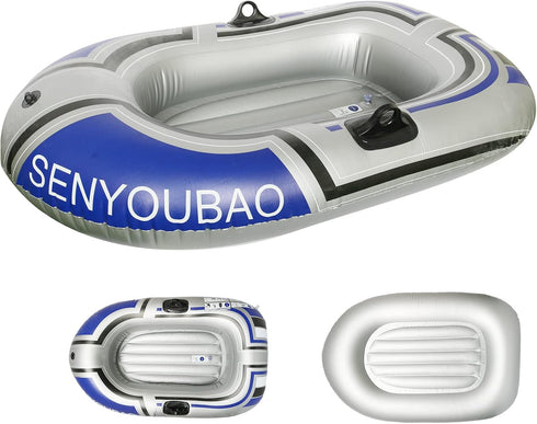 ptlsy Inflatable Boat, Swimming Pool Lake Float Raft for Adults, Portable Fishing