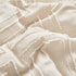 Set 3 Mini Crib Bedding Pieces Baby Boho Quilted Tufted Ruffles Comforter with Fitted Sheet and Ruffled Bed Skirt