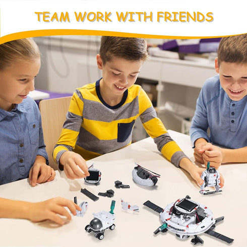 AESGOGO STEM Projects for Kids Ages 8-12, 6-in-1 Solar Robot Toys Science Kits, DIY Educational Building Space Toy