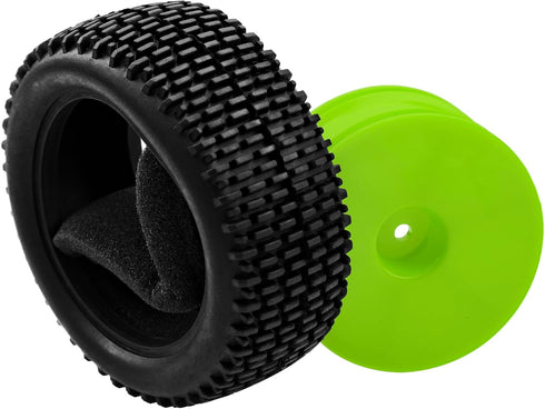 OD 88mm/3.46" Rubber Tire & Plastic Wheel Rims 12mm Hex Hub for Redcat Tornado Shockwave HPI HSP Kyosho Losi 1/10 Off