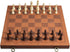 Set 15.4" 2 OUMODA Magnetic Chess for Adult Kid, Leather Chess Board with Handmade Chess Piece Including Extra Queens
