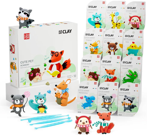LOUFOR Air Dry Clay Kits - Modeling Clay for Kids, Ultra Light