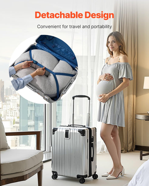VEVOR Pregnancy Pillows for Side Sleeping, L-Shaped Maternity Pillow for Pregnant Women, Soft & Breathable Pregnancy