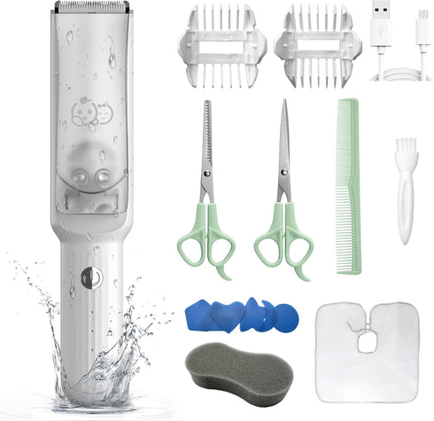 Royal Angels Baby Hair Clippers Set, Ultra Quiet Hair Trimmer with Vacuum for Infant,