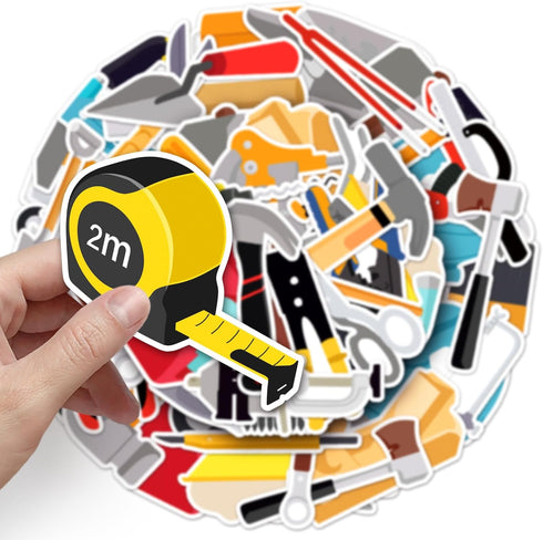 Jictegb Kids,50Pcs Tool Stickers for Waterproof Vinyl Decals for Cup Water Bottles Laptop Luggage Computer Mobile Phone