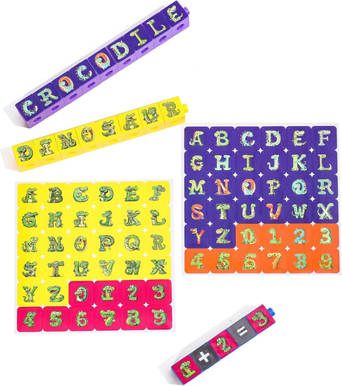 Number Block Set of 100, Educational Math Cubes for Kids Ages 4-8, Counting Blocks for Math Learning