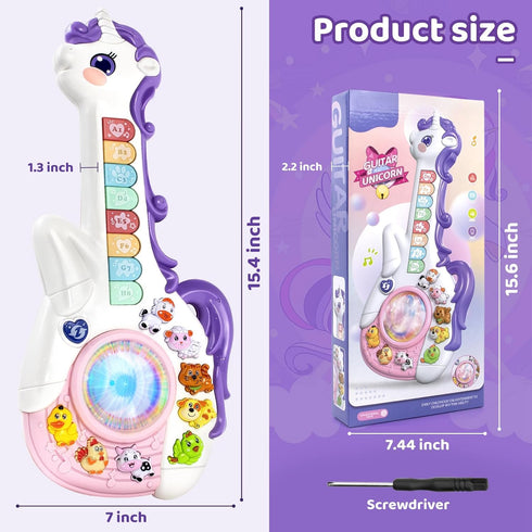 1 2 12-18 1-3, 1st Marstone Toys for Year Old Girl Birthday Gifts: Baby Musical Unicorn Toys Months, Educational