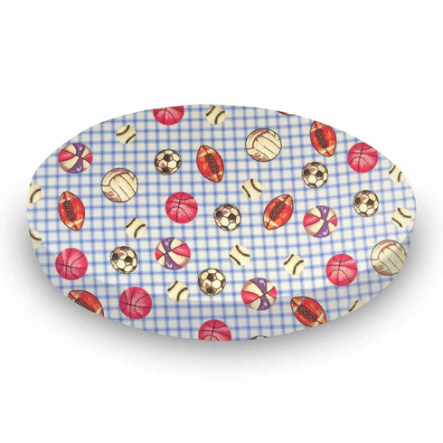 SHEETWORLD.COM SheetWorld Fitted 100% Cotton Flannel Oval Crib Sheet, Fits Stokke Sleepi 26