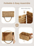 Diaper Caddy Organizer, Hand Rattan Nursery Storage Basket for Baby Essentials, Baby Changing Table Organizer Perfect