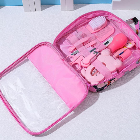 Pineeseatile Set 13 PCS/Set, Baby Healthcare and Grooming Kit Baby Nasal Aspirator Nail Clipper Hairbrush Newborn Daily