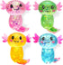 Puffwize 4pcs Axolotl Squishy Stress Relief Toy Glitter Fidget Toys Cute Malt Sugar