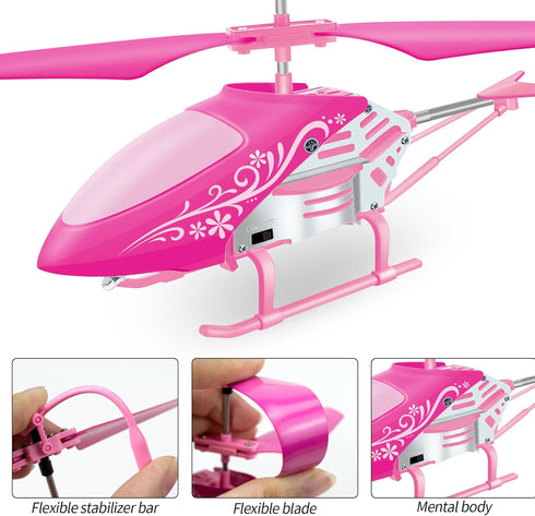 8+, 3.5 Channel,2.4GHz YongnKids Remote Control Helicopter for Kids, Rc Plane for Kids Ages Rc Helicopter with LED