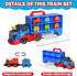 Set 3 4 5 6 3-4 3-5 Gloween Train Truck Toys for Toddler Boys Girls Age Years Old, Carrier Transport Truck with Light