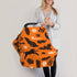 Schgap Halloween Witch Bat Car Seat Cover Canopy for Baby Nursing Cover Breastfeeding Baby Carrier Cover Stretchy