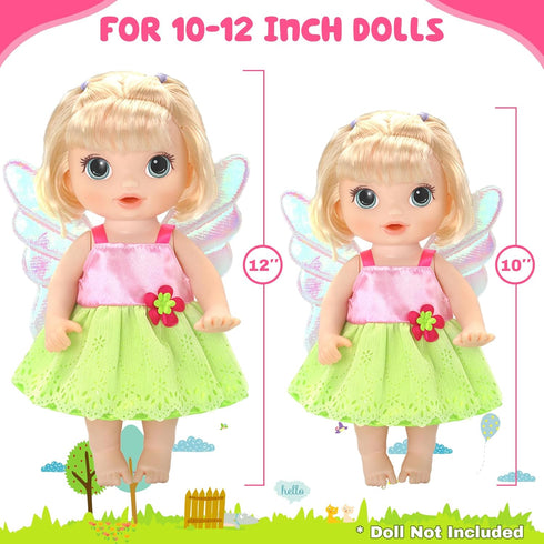 9 Sets 10-12 Inch Dolls,12 Inch Set ECORELF Alive Baby Doll Clothes, Doll Clothes for Girl Baby Doll Dress Outfits