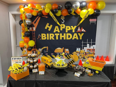 Set Favors-16pcs Newmemo Construction Cake Topper Vehicles Cake Decoration Truck Excavator Tower Crane Cupcake Topper