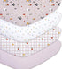 Little Grape Land Toddler Sheets 4 Pack Baby Crib Sheets Fitted for