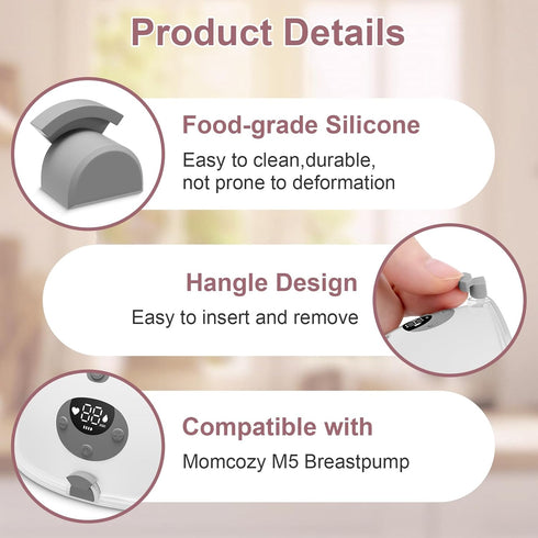 10PCS Momcozy M5 Momcozy M5 Silicone Spout Cap Compatible with Wearable Breastpump (Prevent Leaks), Replacement Parts