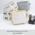 Mziart Small Foldable Canvas Storage Basket, Cotton Fabric Mini Portable Organizer Box for Makeup Toys (Yellow)