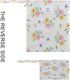 Burbuja 2 Pack, 2 Flowers Wet Dry Bags for Baby Cloth Diaper Waterproof Reusable Wet Bag with Zippered Pockets