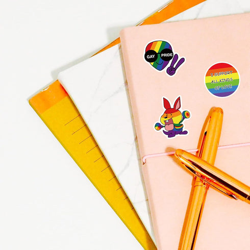 Pride Stickers Bulk, 200 PCS Rainbow Sticker Packs for LGBTQ Celebration, Home Decor, Party Supplies