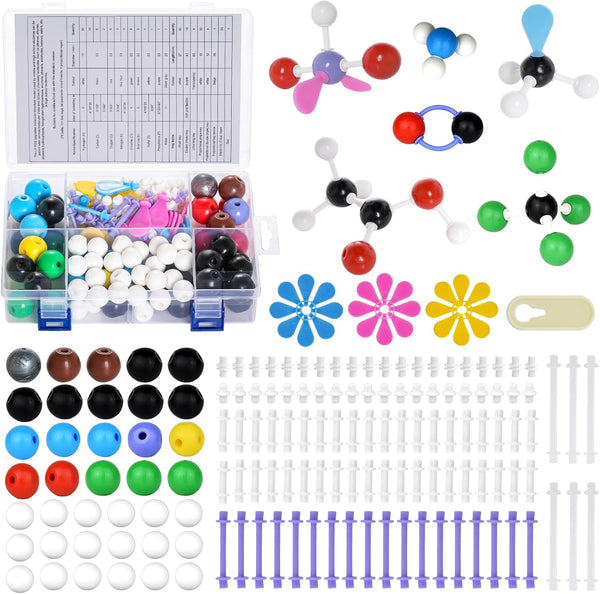 214pcs Chemistry Molecular Model Organic Inorganic STEM Educational Science Set, 78 Atoms and 110 Links
