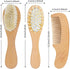 PLOVEGIFT Set, 2) Personalized Newborn Hairbrush And Comb Gift Customizable Name And Pattern, Wooden Comb And Goat