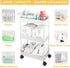 Volnamal Baby Diaper Caddy, Plastic Movable Cart for Newborn Nursery Essentials Diaper Storage Caddy Organizer