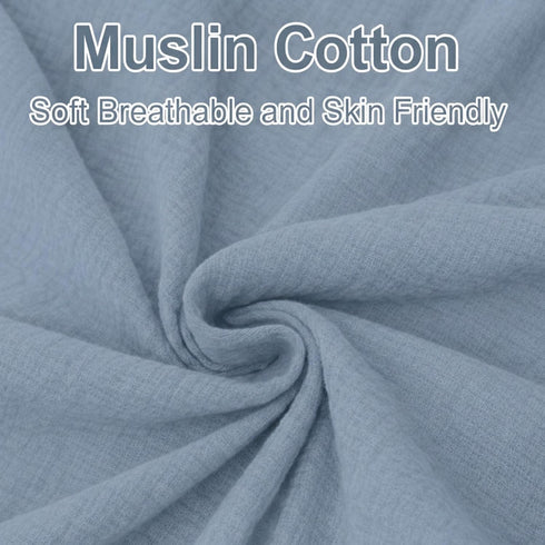 2 Pack 28"x 52"- Muslin Crib Sheets for Boys & Girl- Neutral Breathable Cotton Crib Mattress Sheets Fitted for Standard
