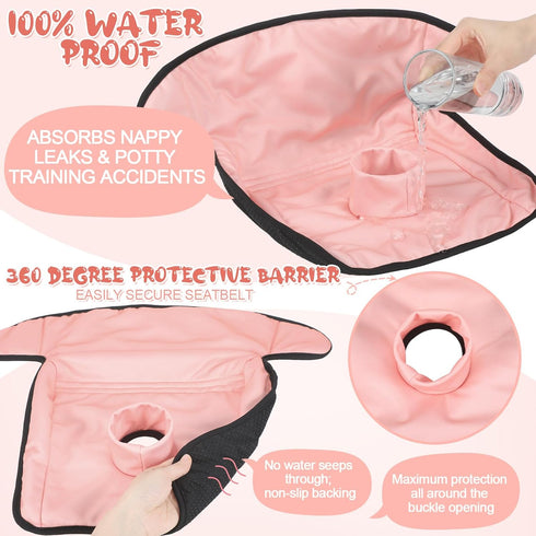 HunnmingRe 2 Pack Floral Car Seat Protector for Potty Training Waterproof Piddle Pad Cover from Spillages Nappy Leaks