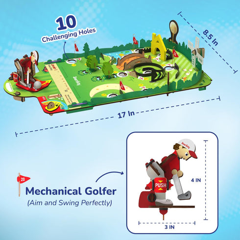 6 12 6,7,8,9,10,11,12 Smartivity Mini Golf Table Top Game for Kids Ages to | Build & Play with Your Own Golf Course |