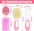 Set, 4Pcs Baby Hair Brush and Comb Baby Soft Bristles Brush Cradle Cap Brush Hair Comb for Newborns Toddlers Boys Girls