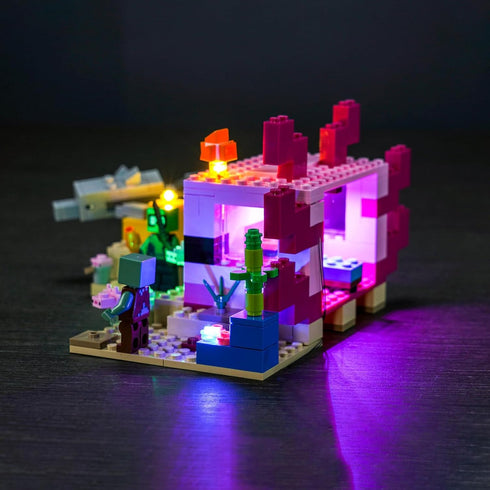 LED Light Kit for Lego The Axolotl House 21247, Minecraft Lighting Set Compatible with Lego 21247 (No Lego Model)