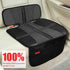 Car Seat Protector Mat - Thick Padding, Durable Waterproof Fabric, Leather Reinforced Corners & 3 Pockets Black