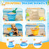 Set 19PCS LovesTown Collapsible Beach Toys for Kids, Collapsible Sand Bucket and Shovels with Mesh Bag & Sand Molds