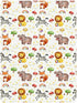 miaozhen 1 Pack 52x28 Cotton Baby Crib Sheets Comfy Breathable Watercolor Animal Lion Fox Toddler Mattress Sheet