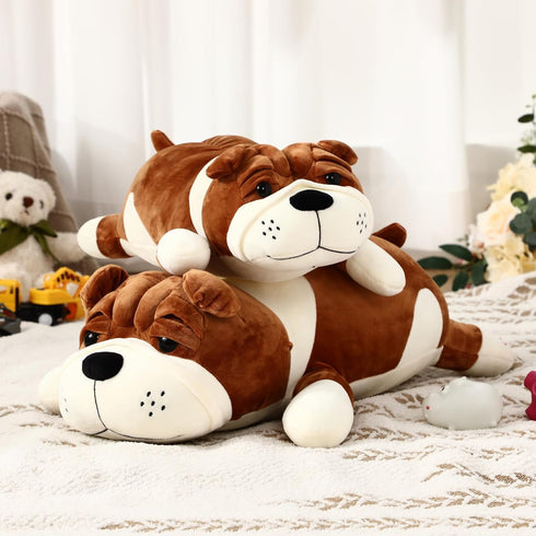 Vertintong 17.7" Soft Dog Plush - Huggable Stuffed Animal Pillow for Kids Birthday Gift - Large Cuddle Puppy Toy