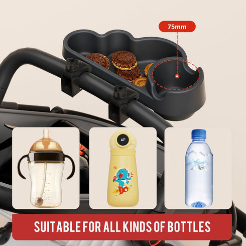 Li & Zhao Universal Stroller Snack Tray Attachment - Universal Snack for Cloud Cup Holder Stroller Tray Attachment