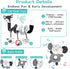 3 Pcs Car Seat Toys for Babies 0-6 Months, Black and White Hanging Rattle Toys for Crib Mobile, Infant Sensory