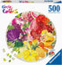 Ravensburger Circle of Colors: 500 Piece Round Jigsaw Puzzle for Adults & Kids - Fruits and Vegetables | Unique