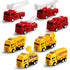 HSMQ 8 Pack Pull Back Cars Vehicle Toys Set, Fire Truck Construction Truck