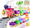 Utrena Toddler Train Track Toys,Electric Farm Animal Train Set, Realistic Steam Lights Sound,