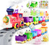 Utrena Toddler Train Track Toys,Electric Farm Animal Train Set, Realistic Steam Lights Sound,