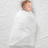 mimixiong Baby Blanket, Soft Warm Knit Swaddle Blanket, Unisex Receiving Blanket for Boys and Girls, White 40 x 30